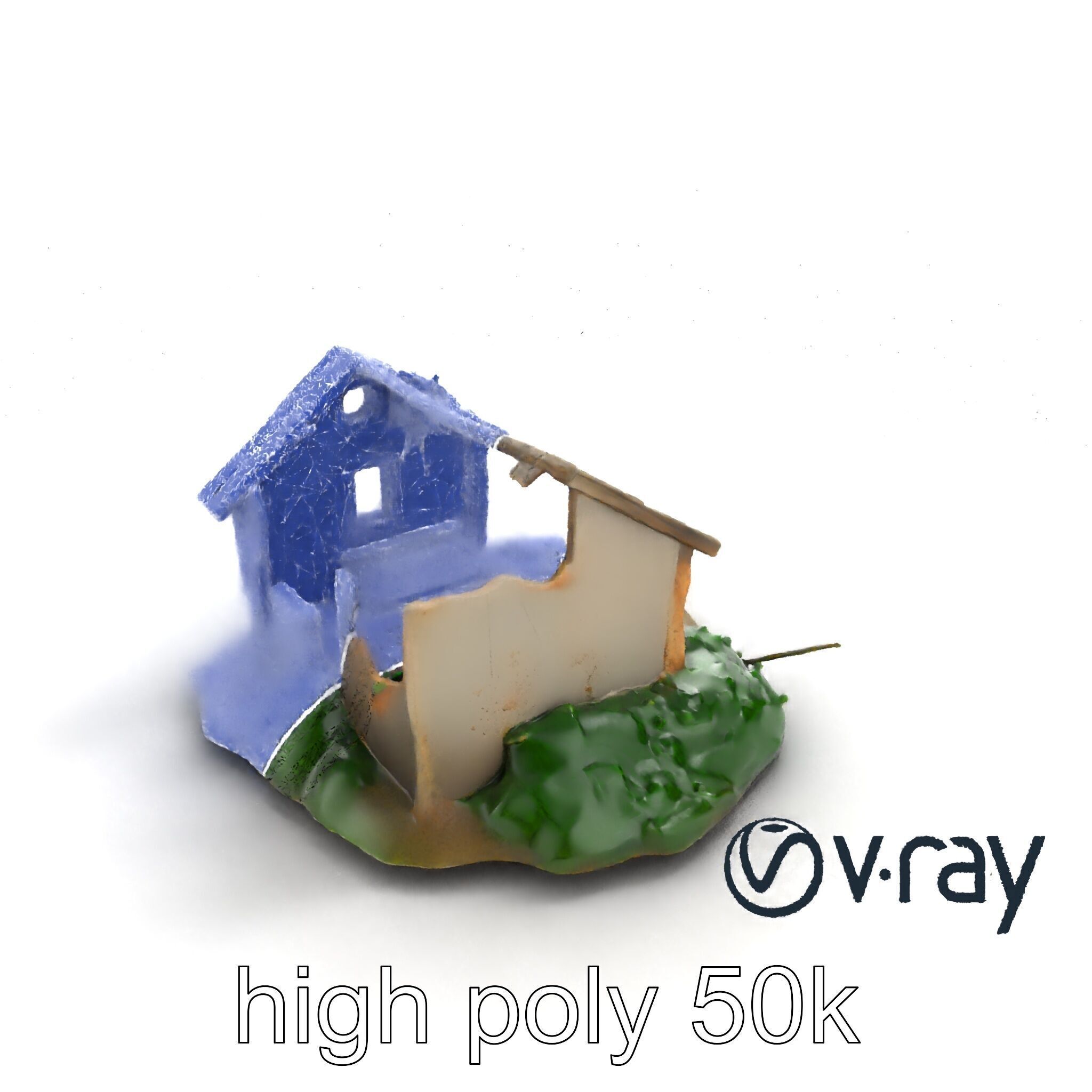 Dilapidated Forgotten House Remnant model pack Low-poly 3D model_23