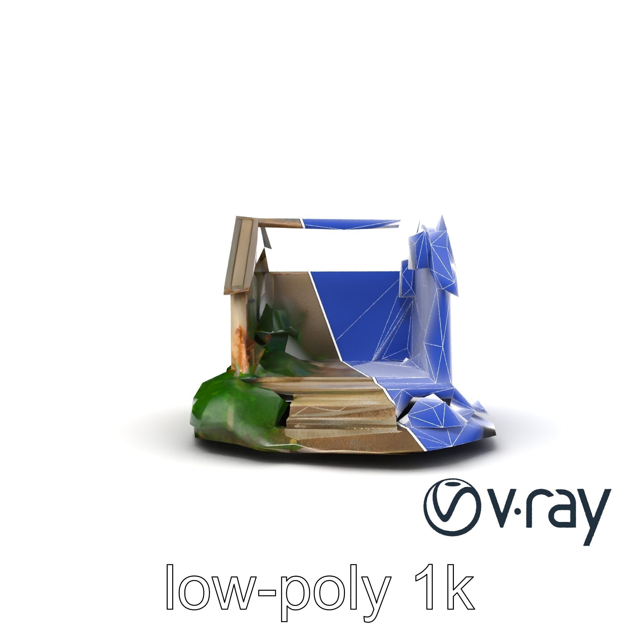 Dilapidated Forgotten House Remnant model pack Low-poly 3D model_20