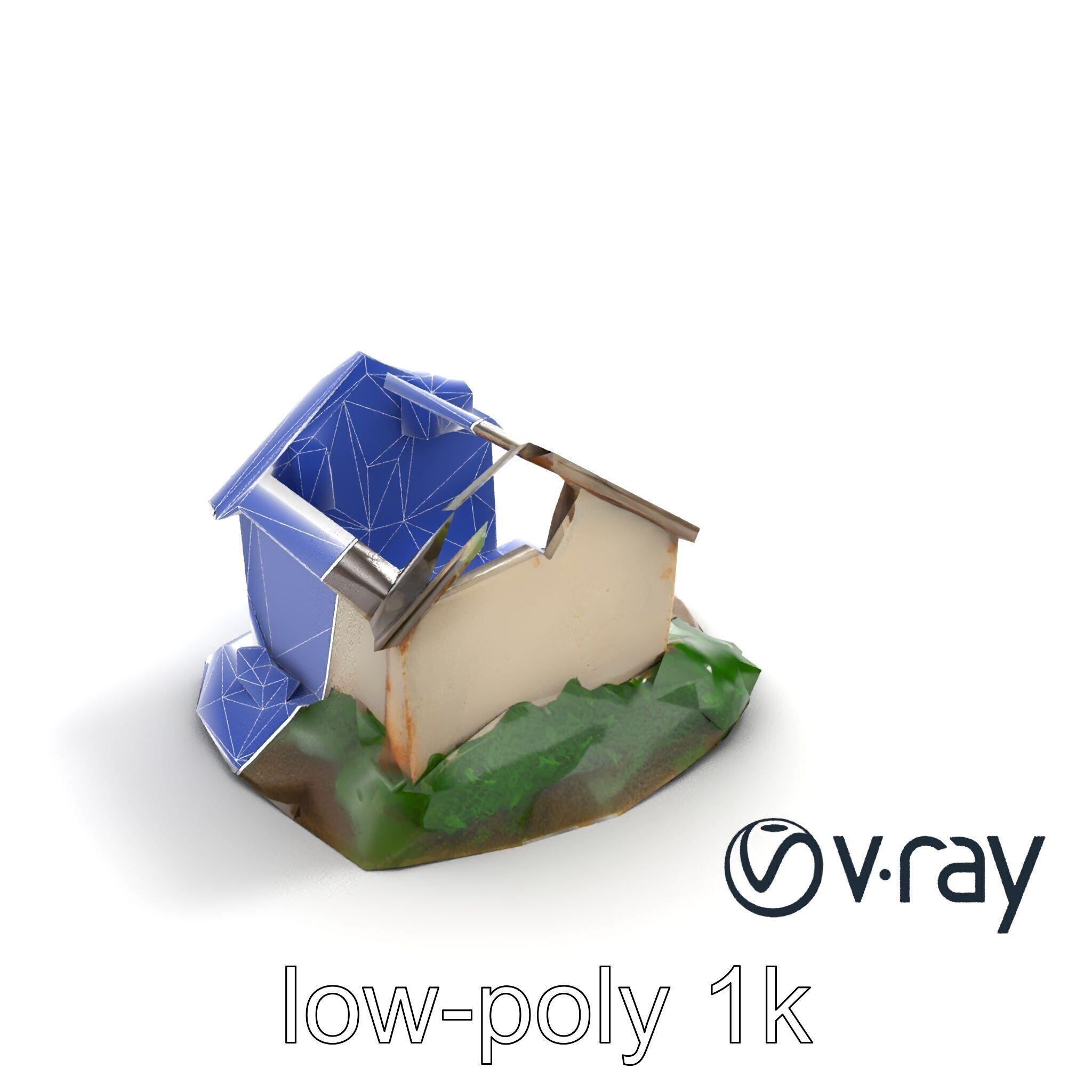 Dilapidated Forgotten House Remnant model pack Low-poly 3D model_19