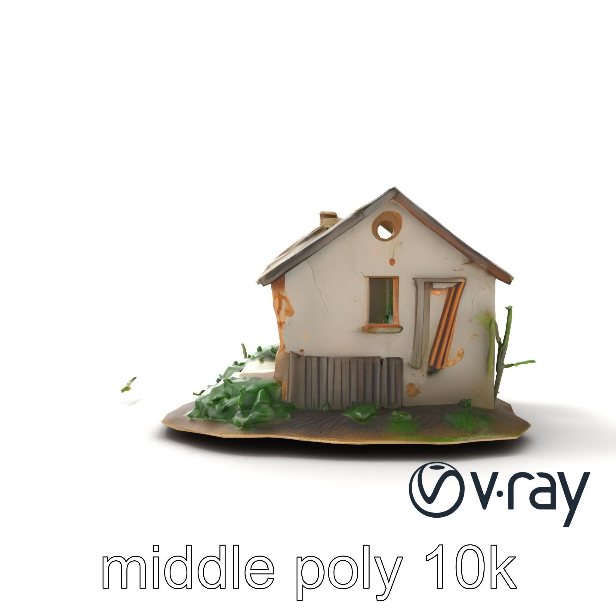 Dilapidated Forgotten House Remnant model pack Low-poly 3D model_30