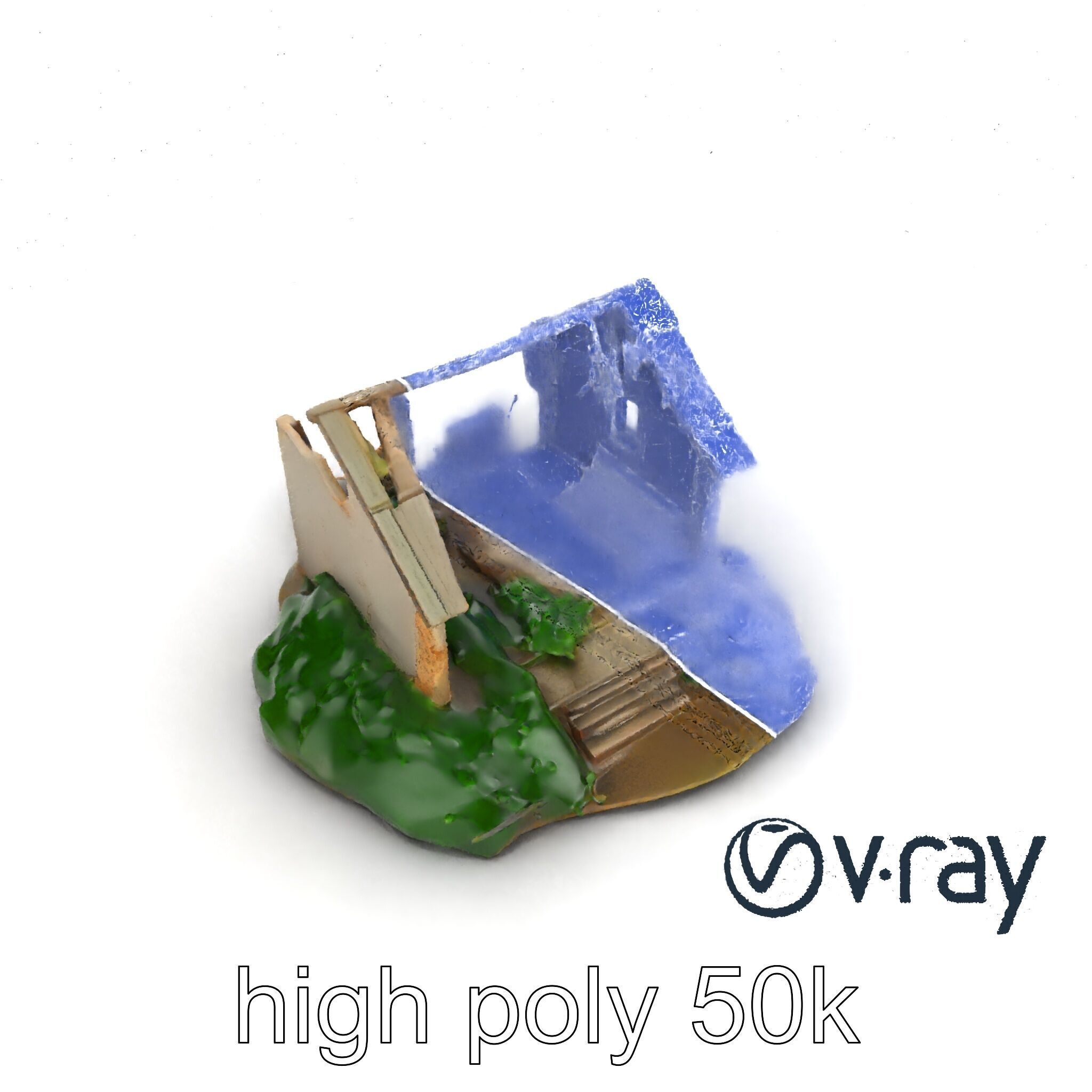 Dilapidated Forgotten House Remnant model pack Low-poly 3D model_25