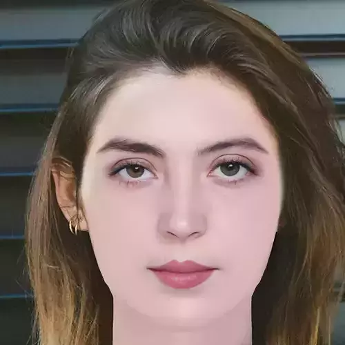 Garance Marillier Head - No Hair - Low poly head for game