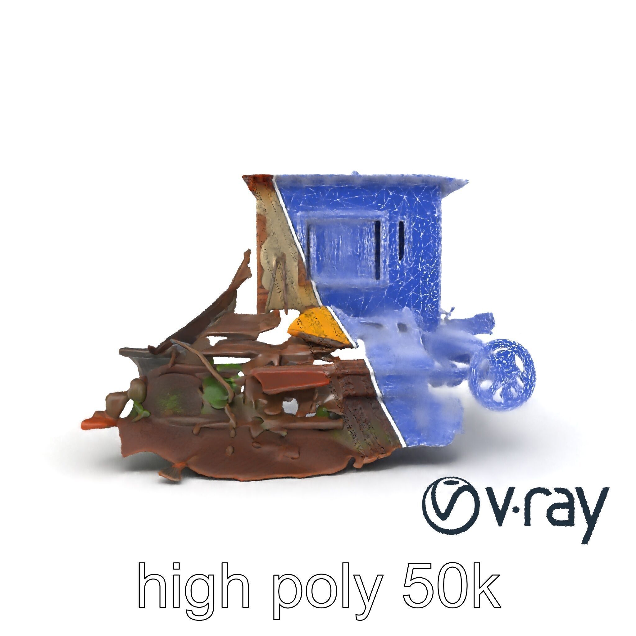 Abandoned Homestead Debris Environment model pack Low-poly 3D model_16