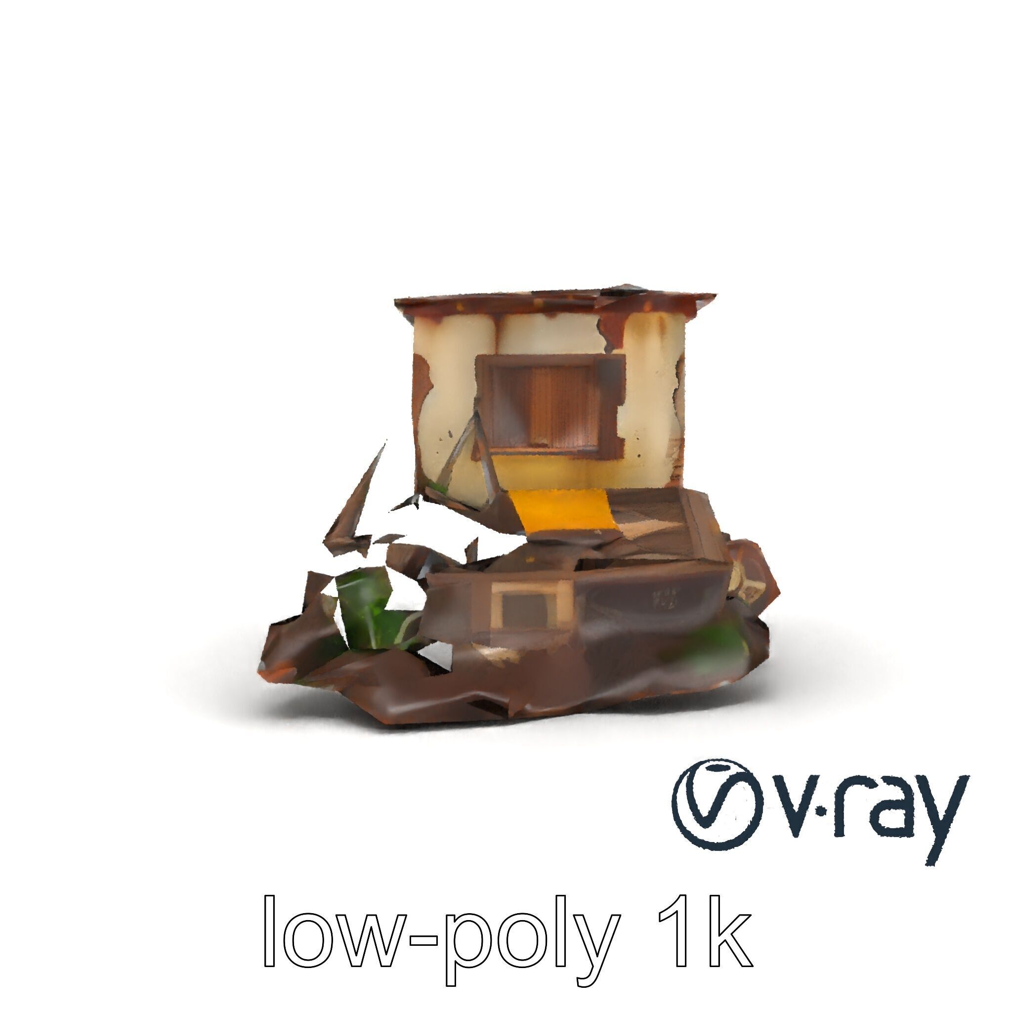 Abandoned Homestead Debris Environment model pack Low-poly 3D model_22