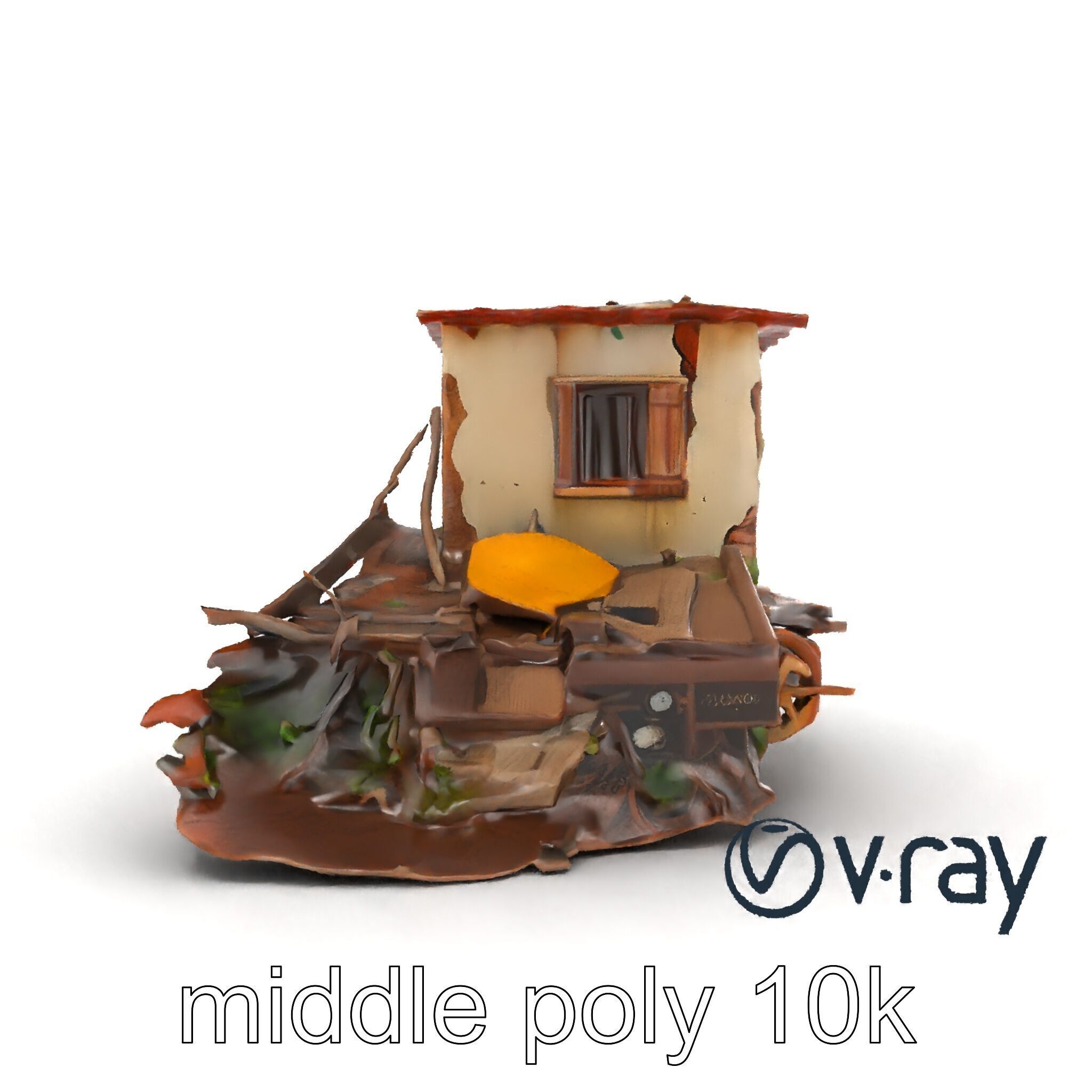 Abandoned Homestead Debris Environment model pack Low-poly 3D model_17