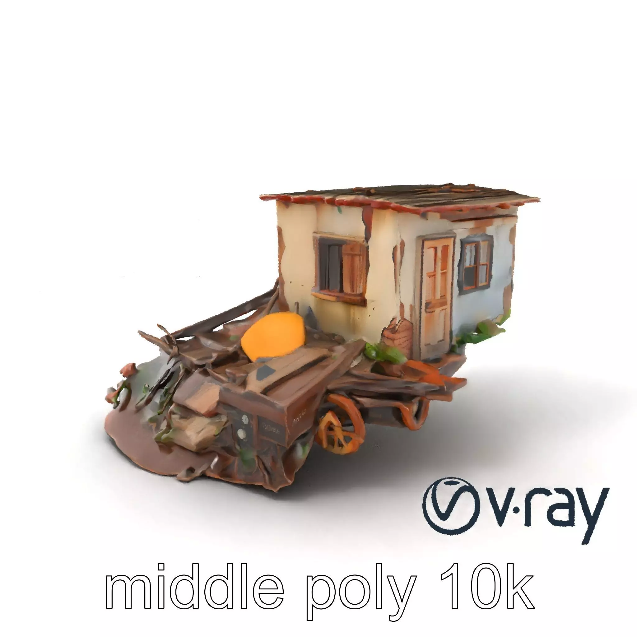 Abandoned Homestead Debris Environment model pack Low-poly 3D model_0
