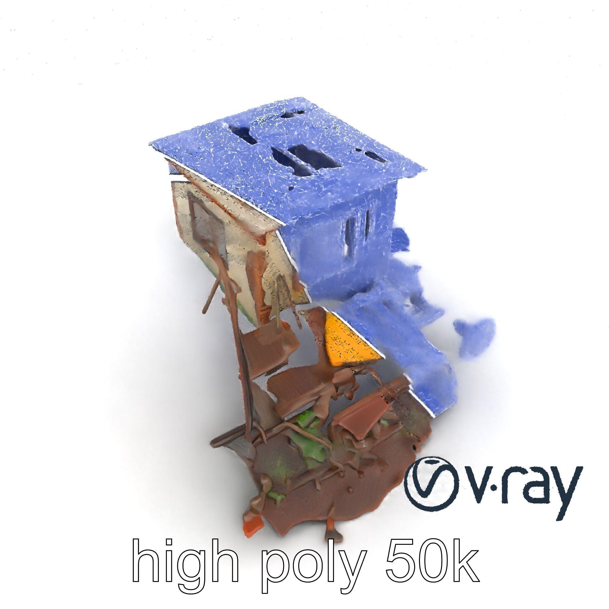 Abandoned Homestead Debris Environment model pack Low-poly 3D model_28