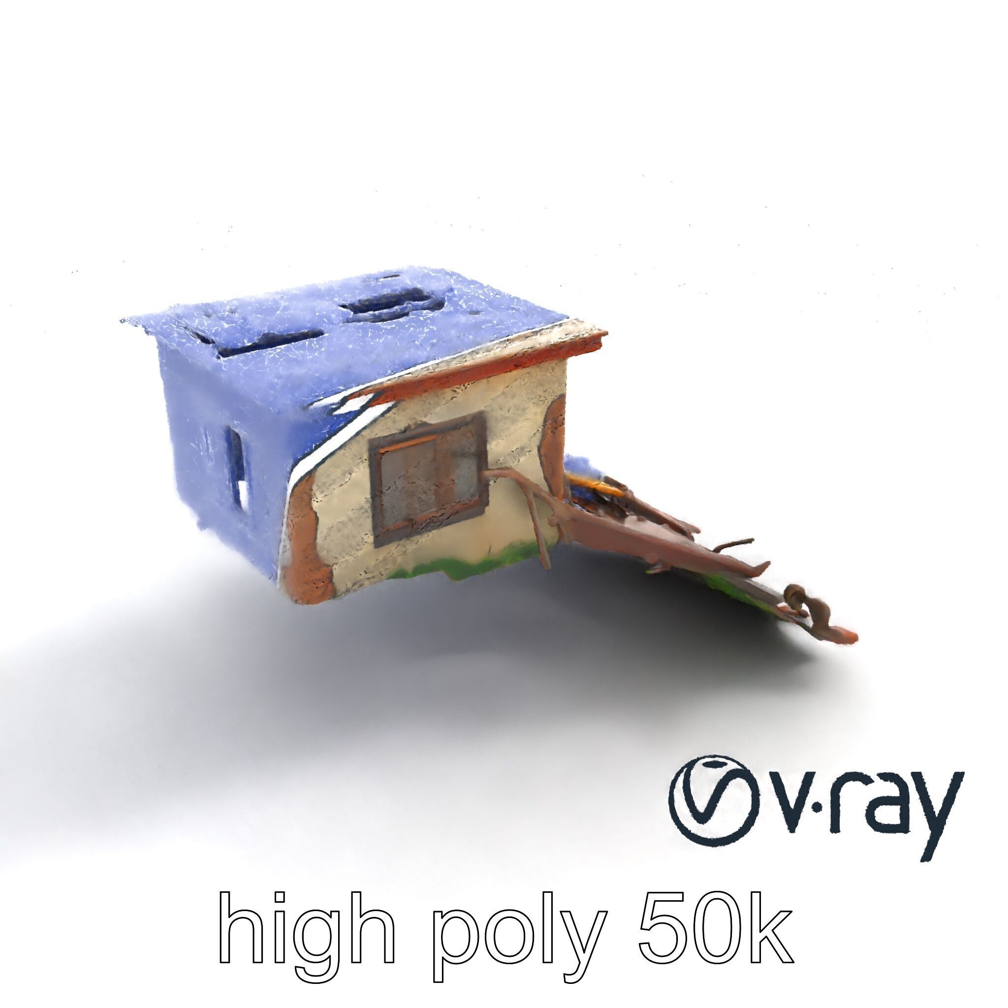 Abandoned Homestead Debris Environment model pack Low-poly 3D model_19