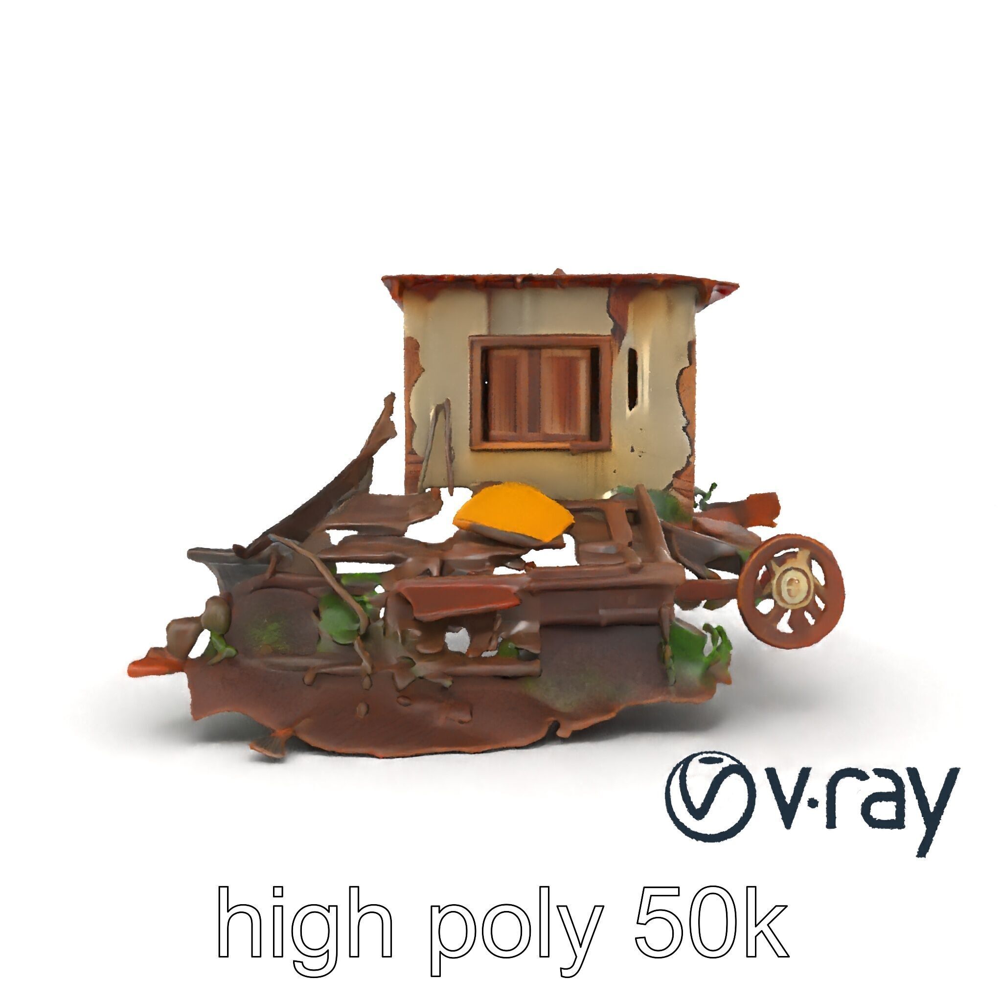 Abandoned Homestead Debris Environment model pack Low-poly 3D model_29