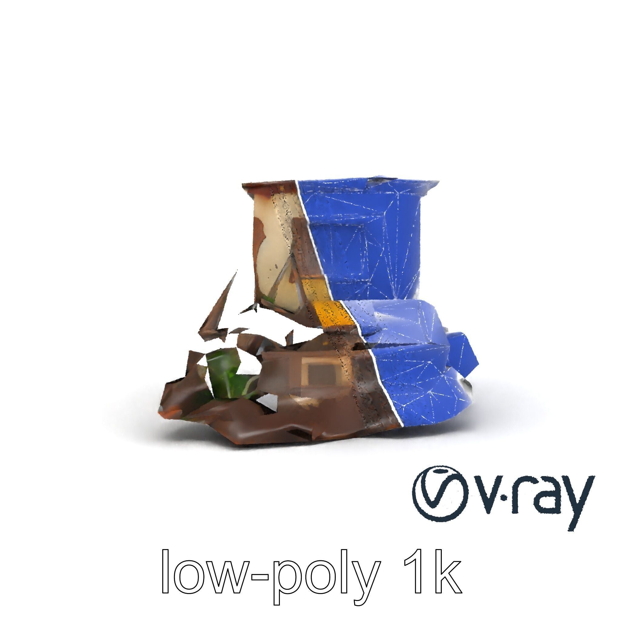 Abandoned Homestead Debris Environment model pack Low-poly 3D model_15