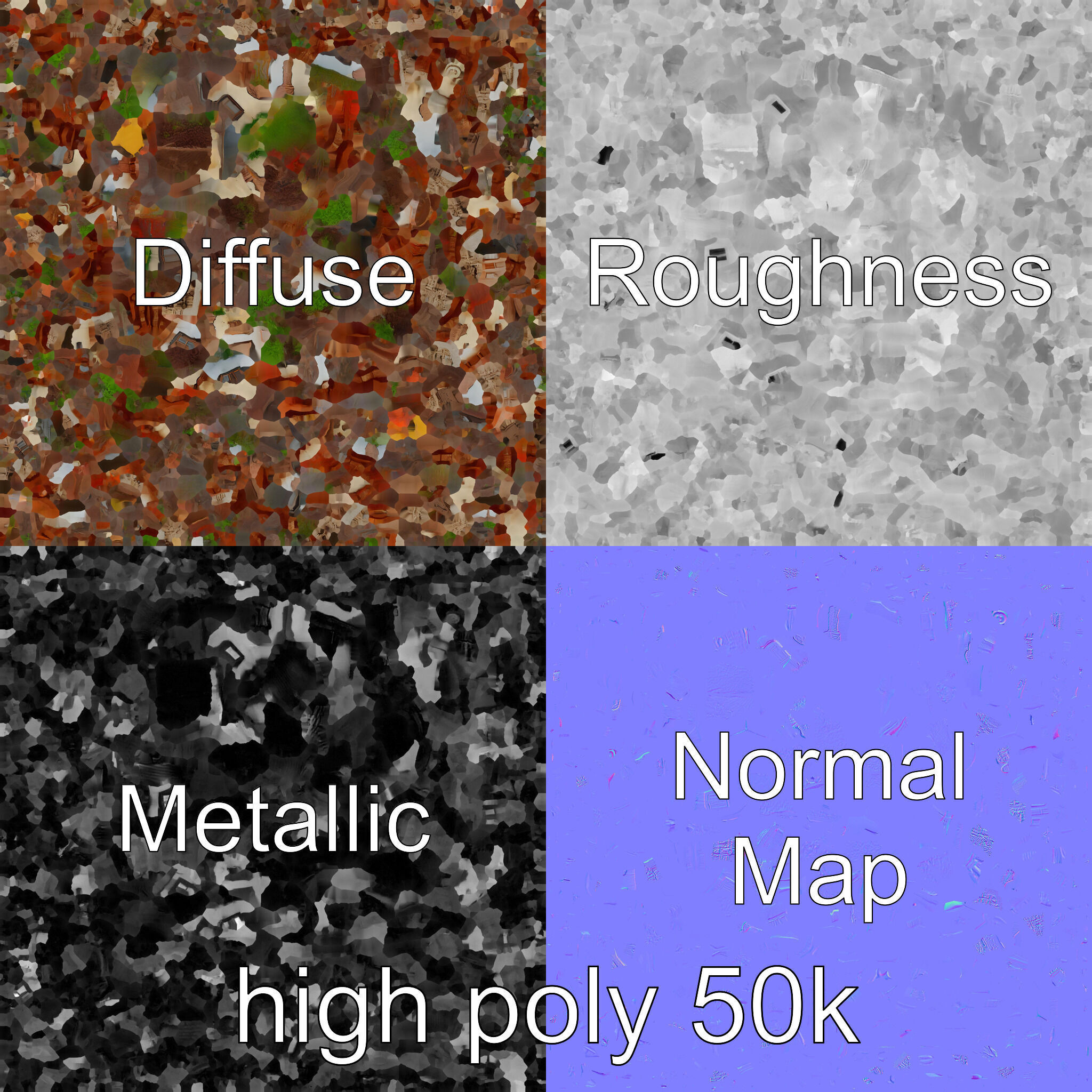 Abandoned Homestead Debris Environment model pack Low-poly 3D model_3