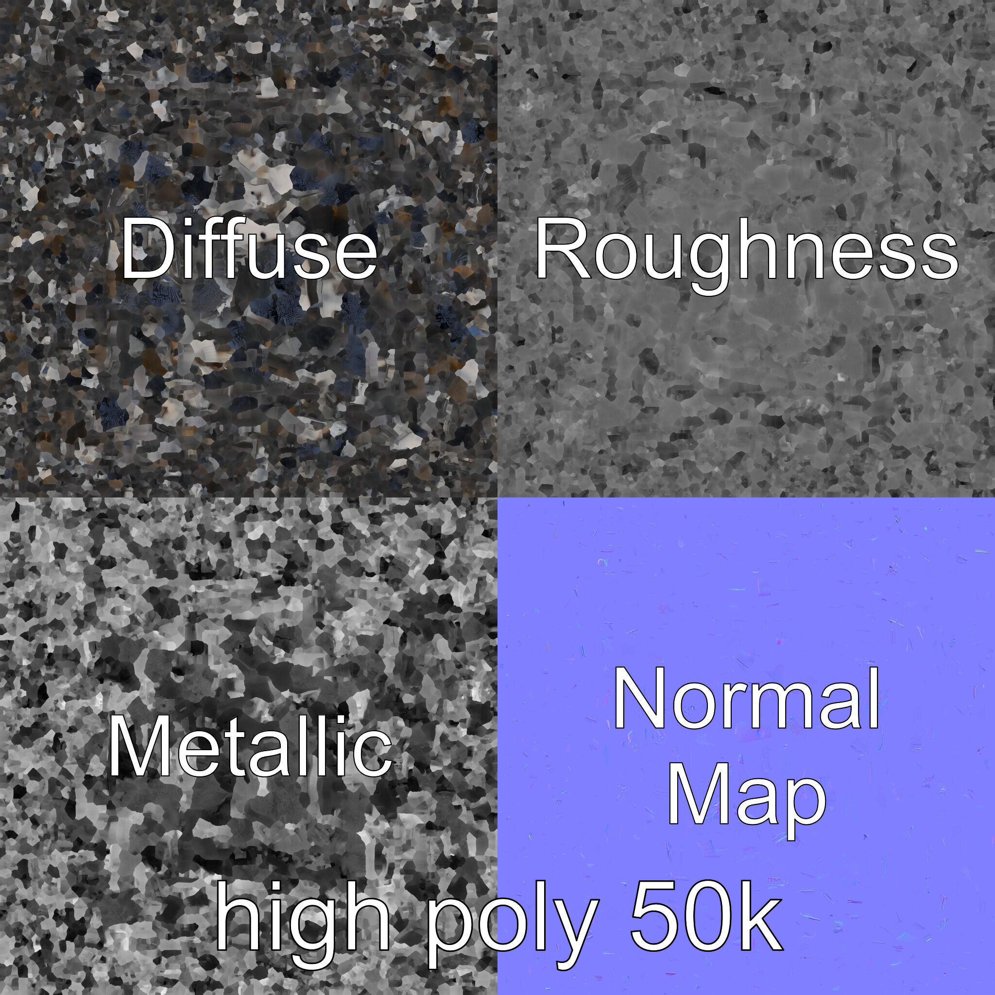 Burned House Ruins Abandoned Structure model pack Low-poly 3D model_3