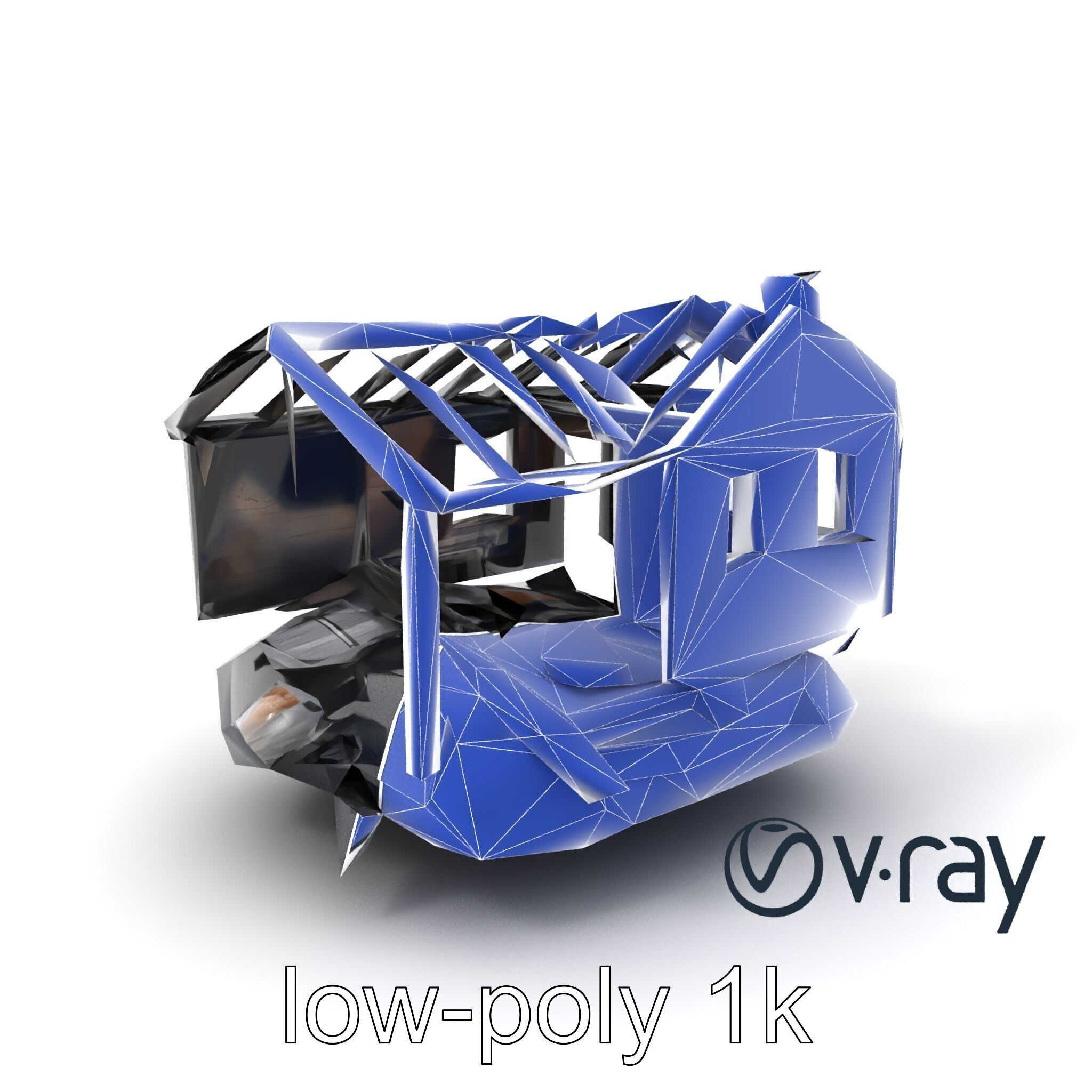 Burned House Ruins Abandoned Structure model pack Low-poly 3D model_7