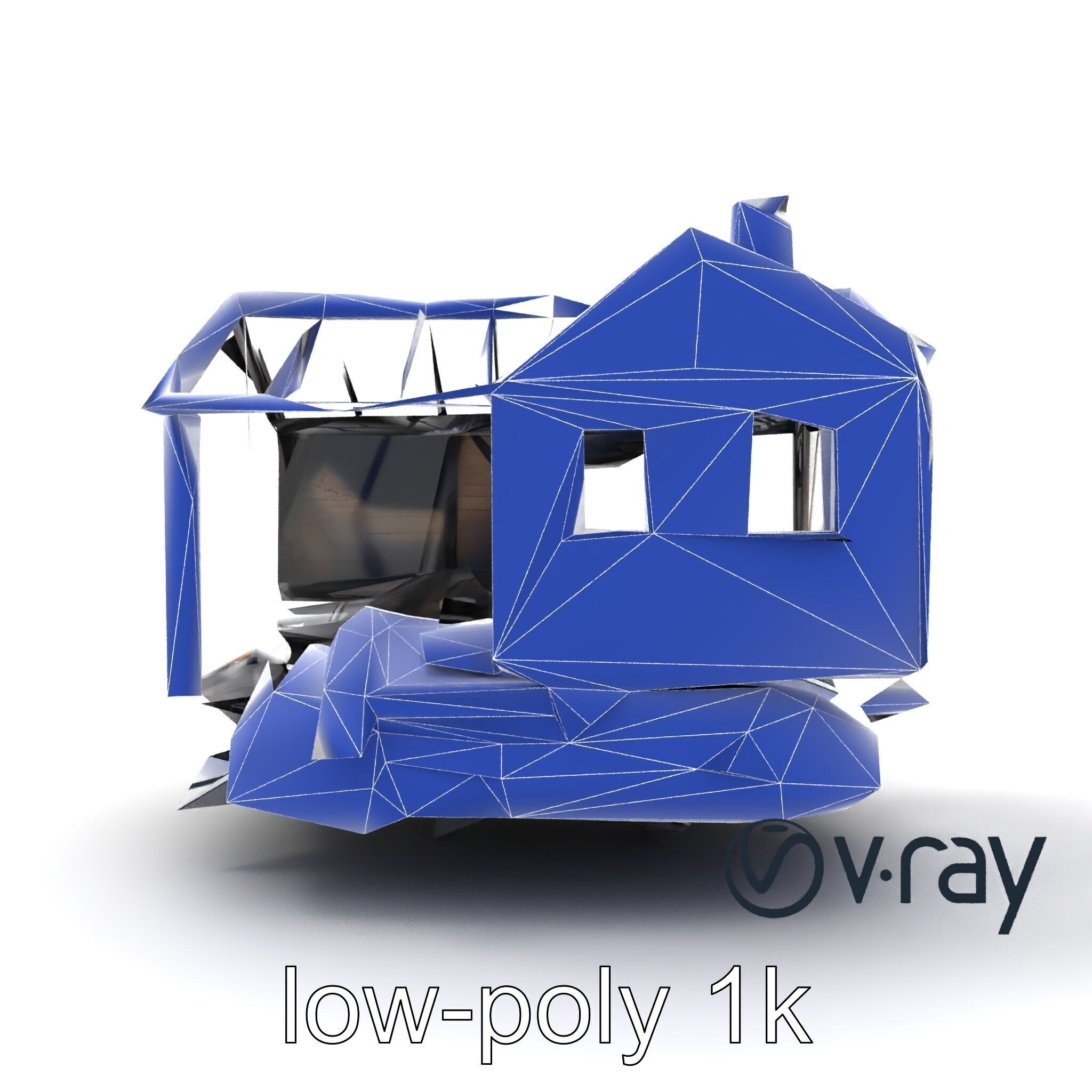 Burned House Ruins Abandoned Structure model pack Low-poly 3D model_29