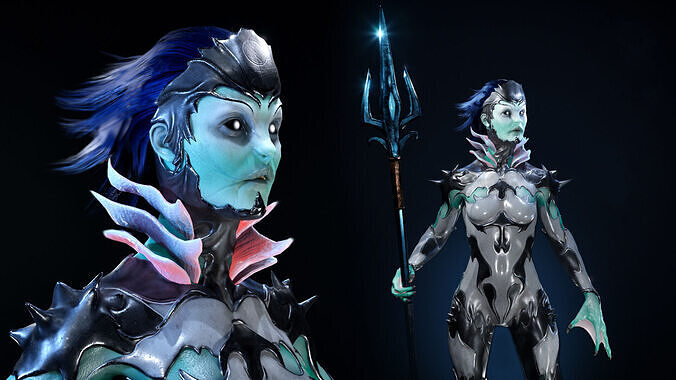 Lunar Siren Low-poly 3D model