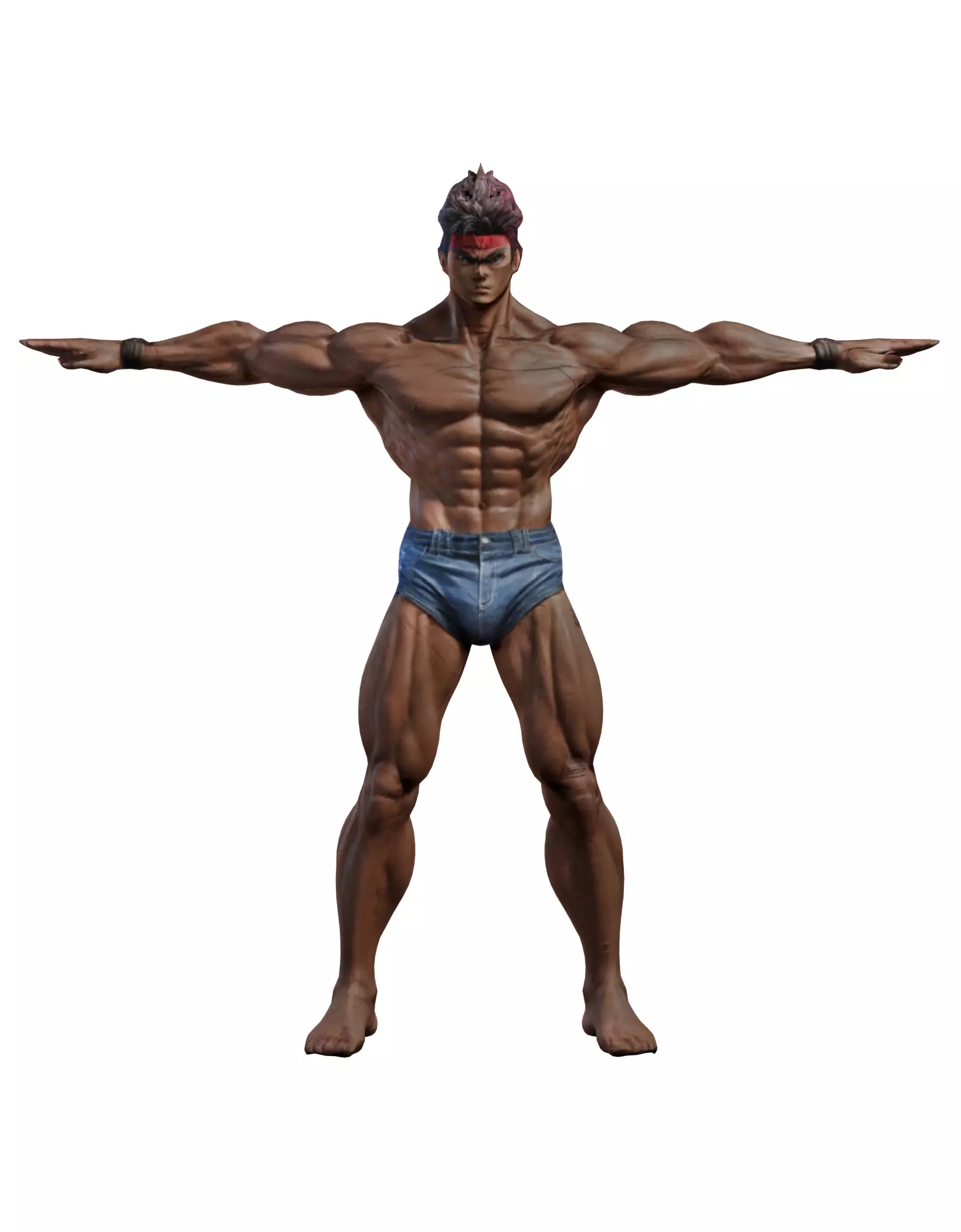 Generic Lowpoly Fighter Rigged Free low-poly 3D model