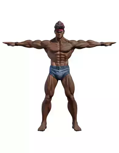 Generic Lowpoly Fighter Rigged