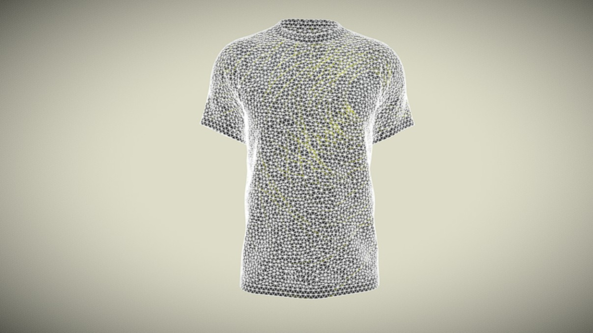 Soccer Neon Yellow With Black Jersey Player-11 In Low Poly Low-poly 3D model_1