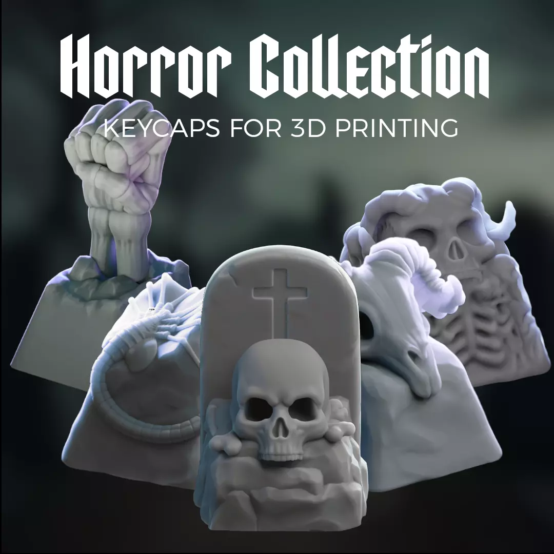 Horror collection - keycaps to print - Mechanical keyboard 3D print model_0