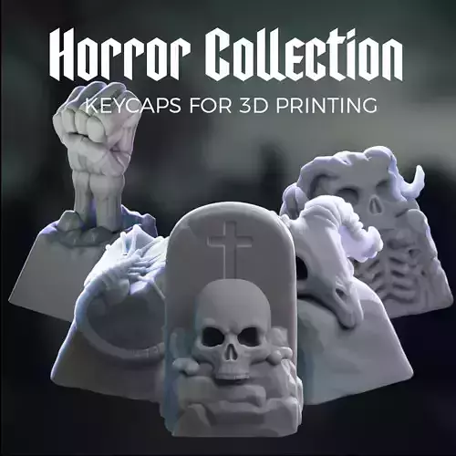 Horror collection - keycaps to print - Mechanical keyboard 3D print model