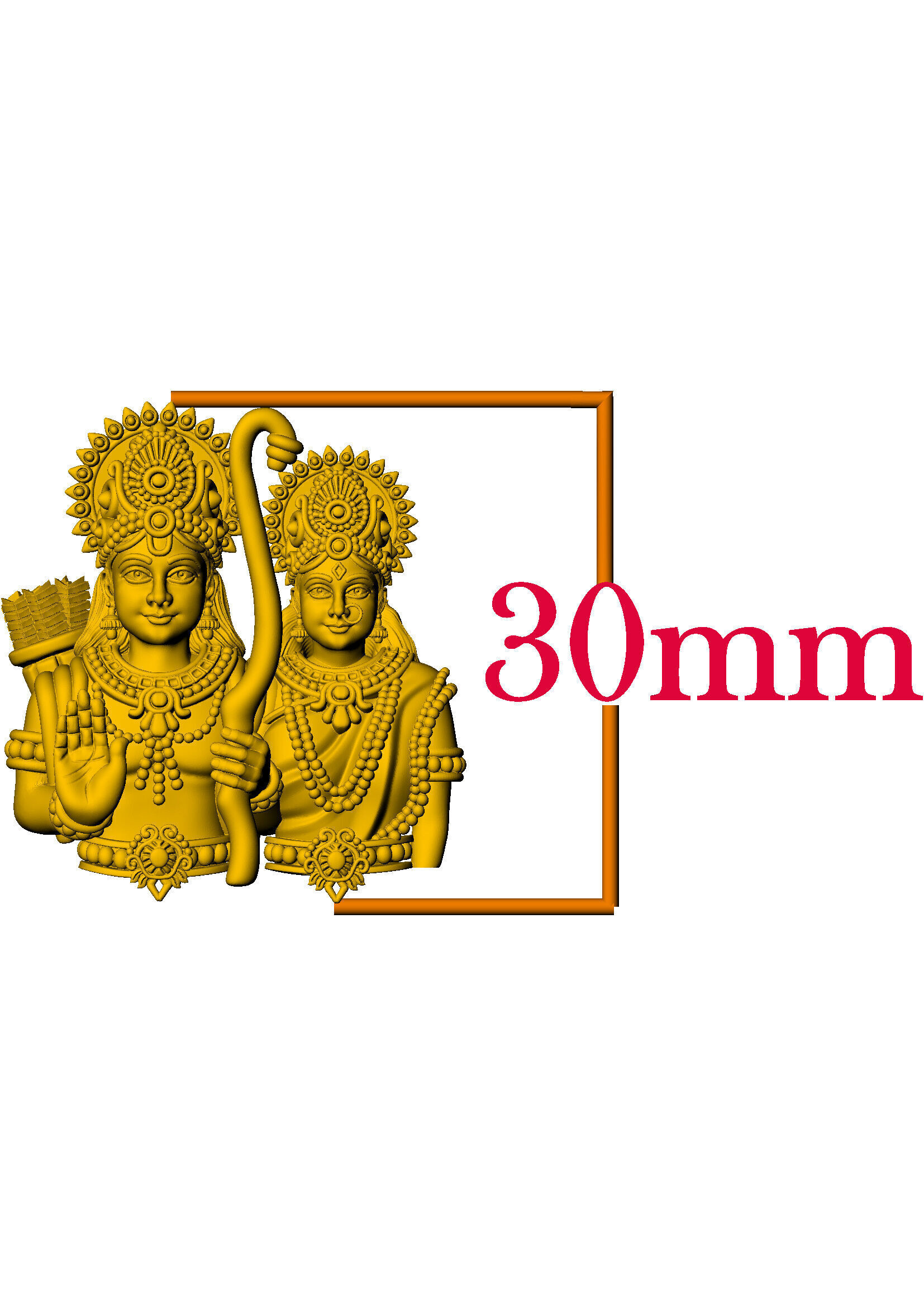 god pendent  3D print model_3