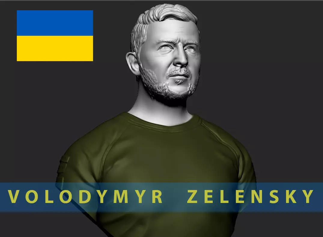 Volodymyr Zelensky 3D print model_0