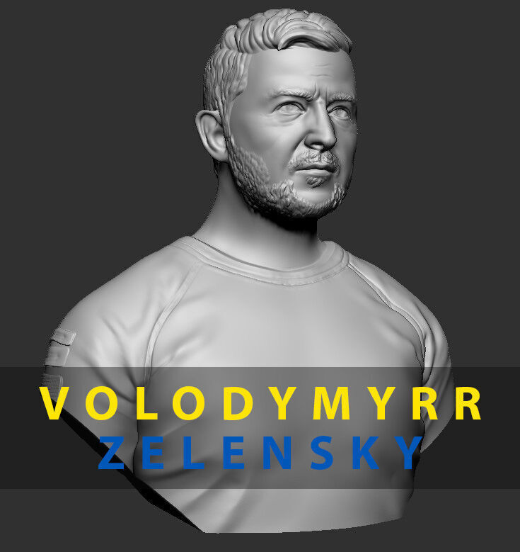 Volodymyr Zelensky 3D print model_1