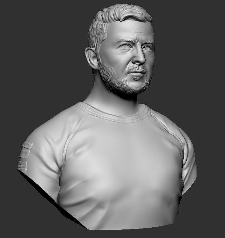 Volodymyr Zelensky 3D print model_4