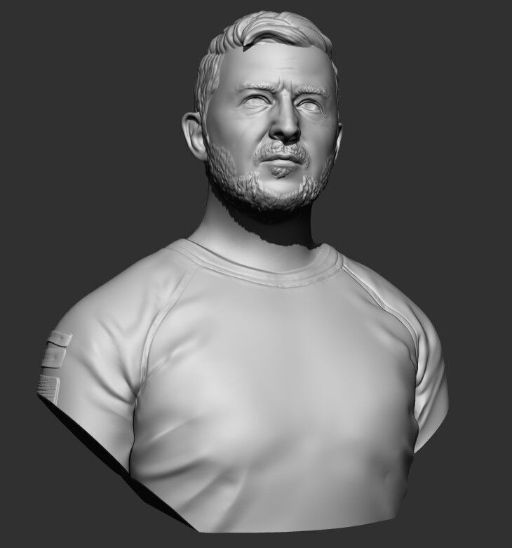 Volodymyr Zelensky 3D print model_2