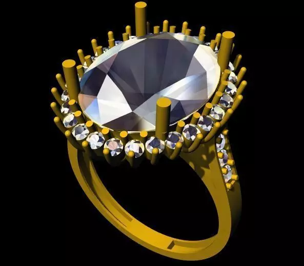 Cocktail Ring 3dm file 3D print model_0