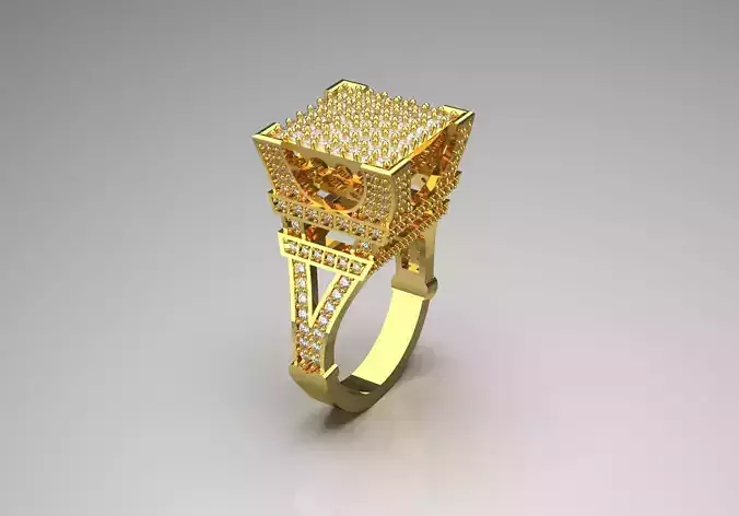 woman paris diamond ring jr00025 3D print model