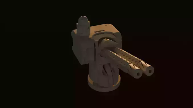 AA Cannon Rigged