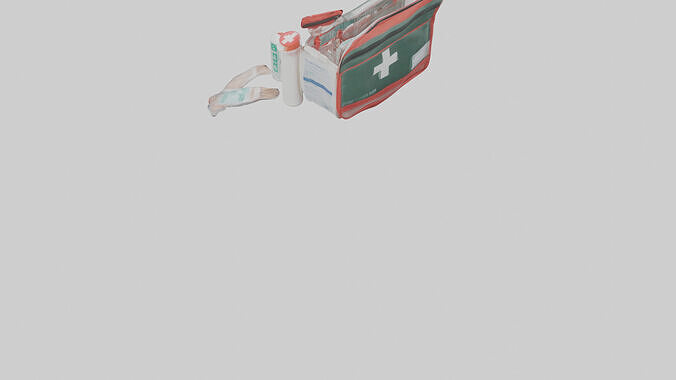 First aid kit model Low-poly 3D model 5