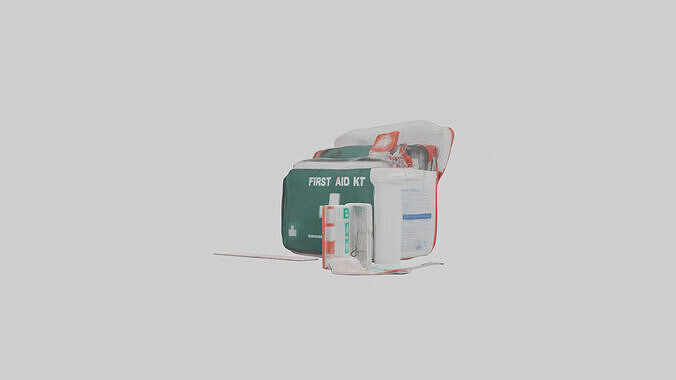 First aid kit model Low-poly 3D model 2