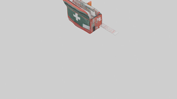 First aid kit model Low-poly 3D model 7