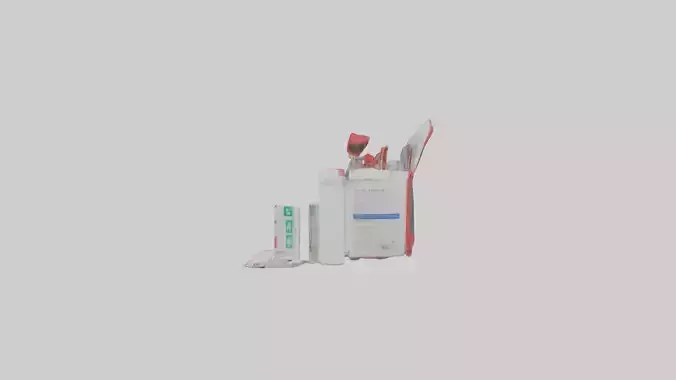 First aid kit model Low-poly 3D model