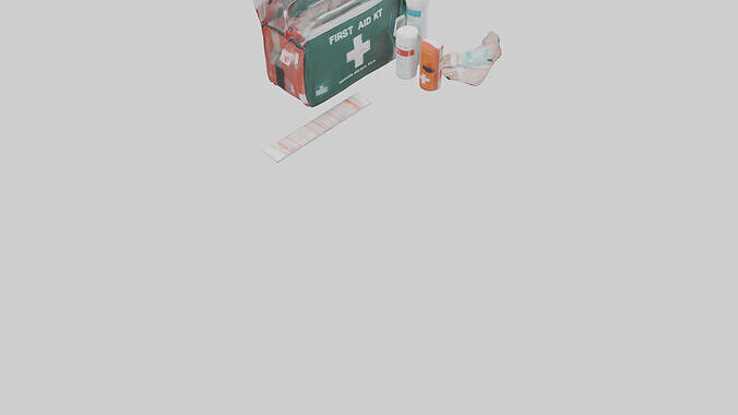 First aid kit model Low-poly 3D model 6