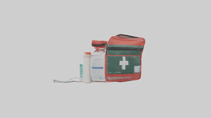 First aid kit model Low-poly 3D model 3