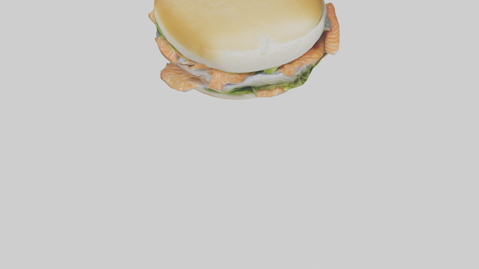 Fish fillet sandwich model Low-poly 3D model_6