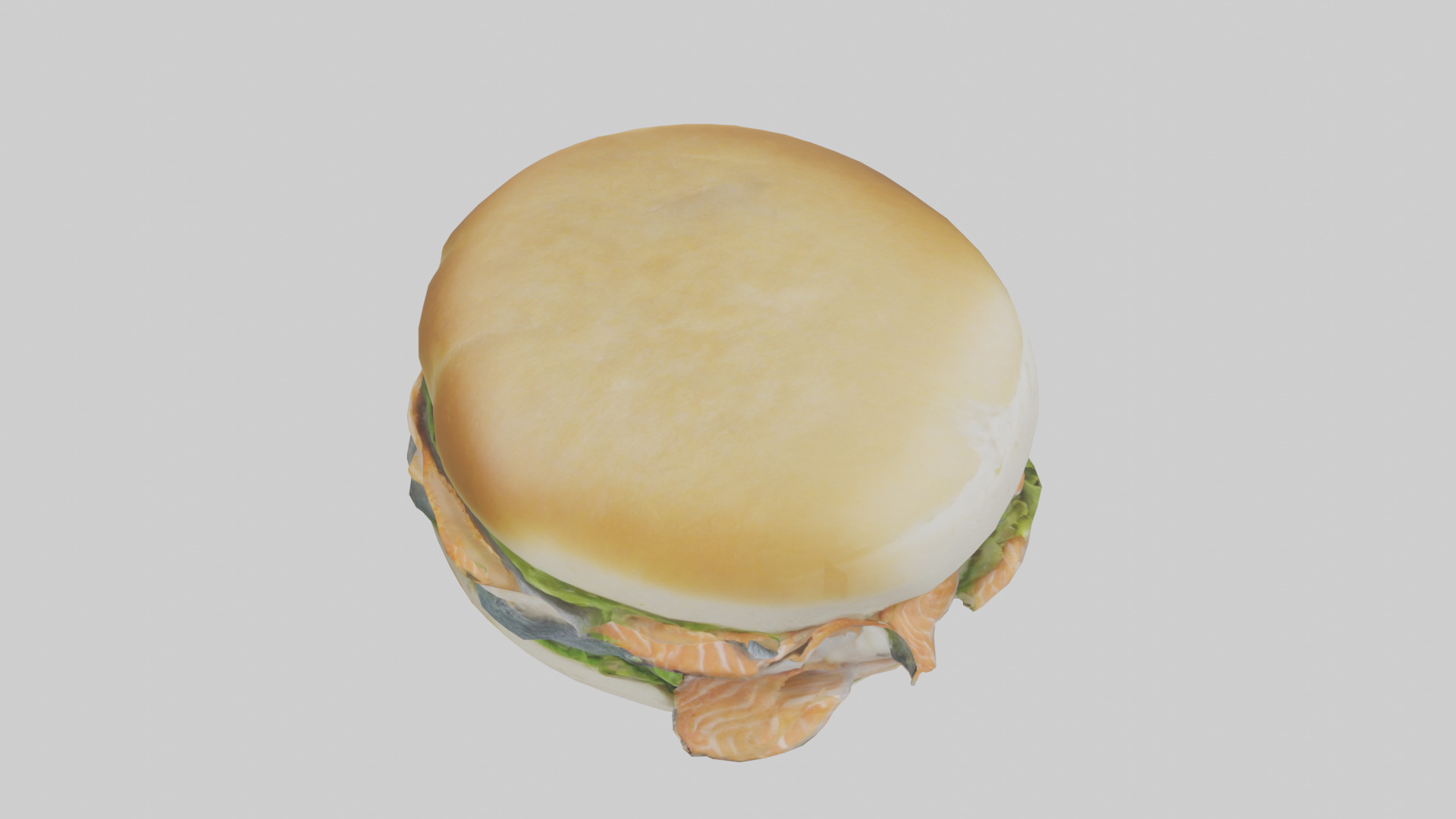 Fish fillet sandwich model Low-poly 3D model_28