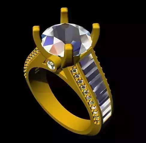 Solitaire Ring 3dm file