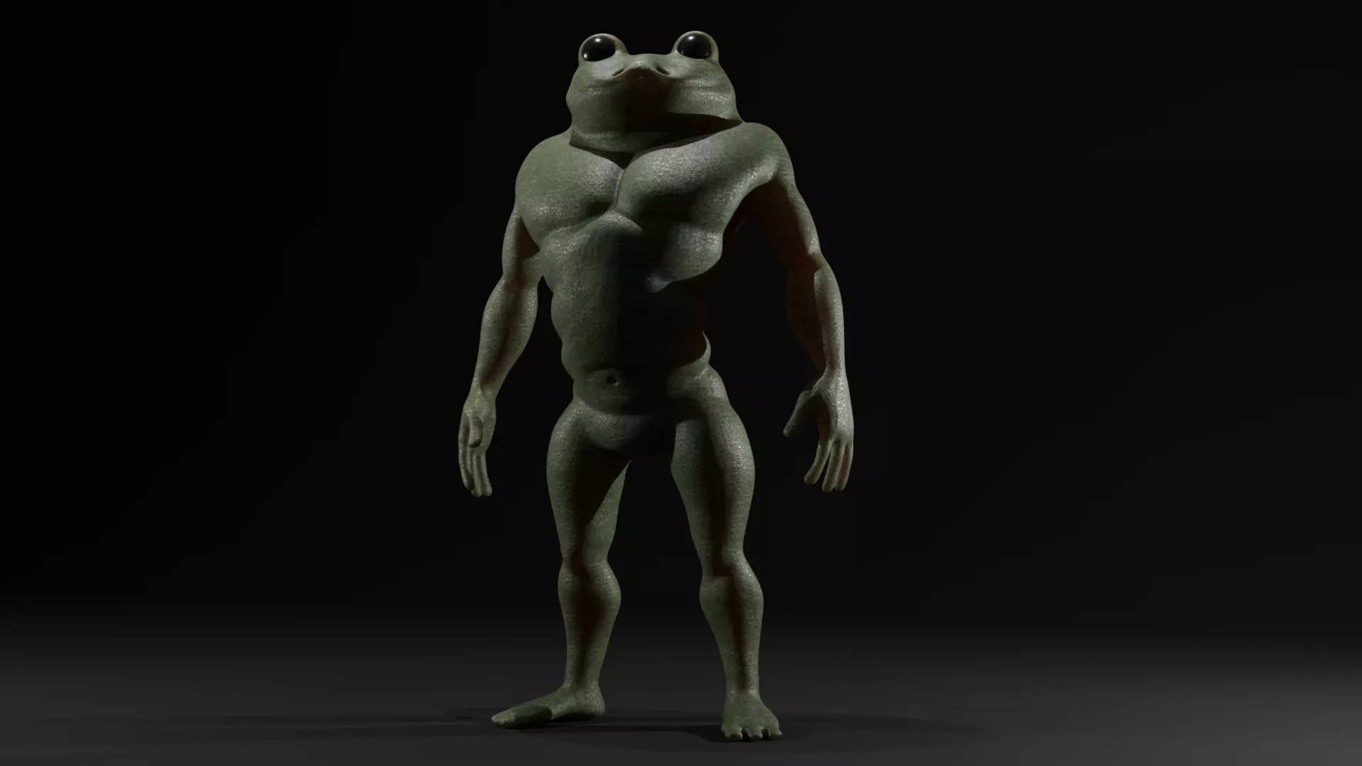 frog man rigged and textured Low-poly 3D model