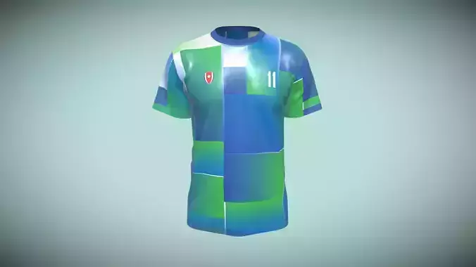Soccer Printed Jersey-11 In Low Poly