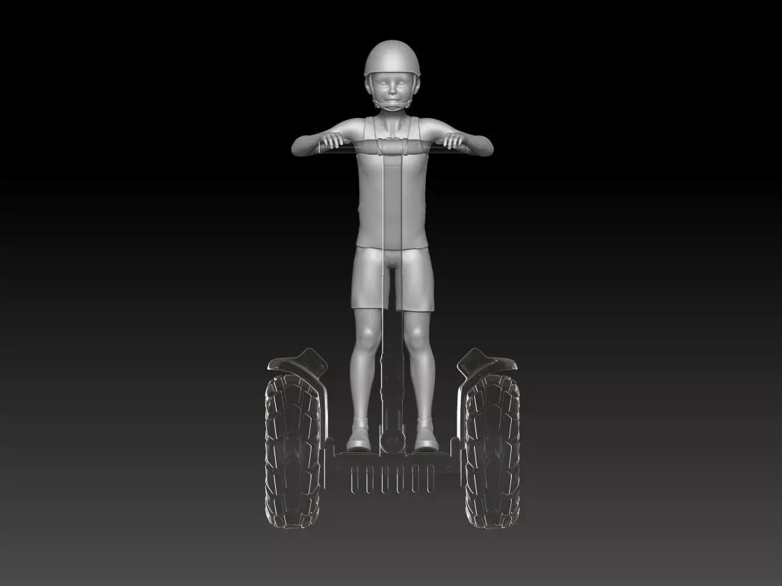 Tourists on Segway boy kid 1 3D print model
