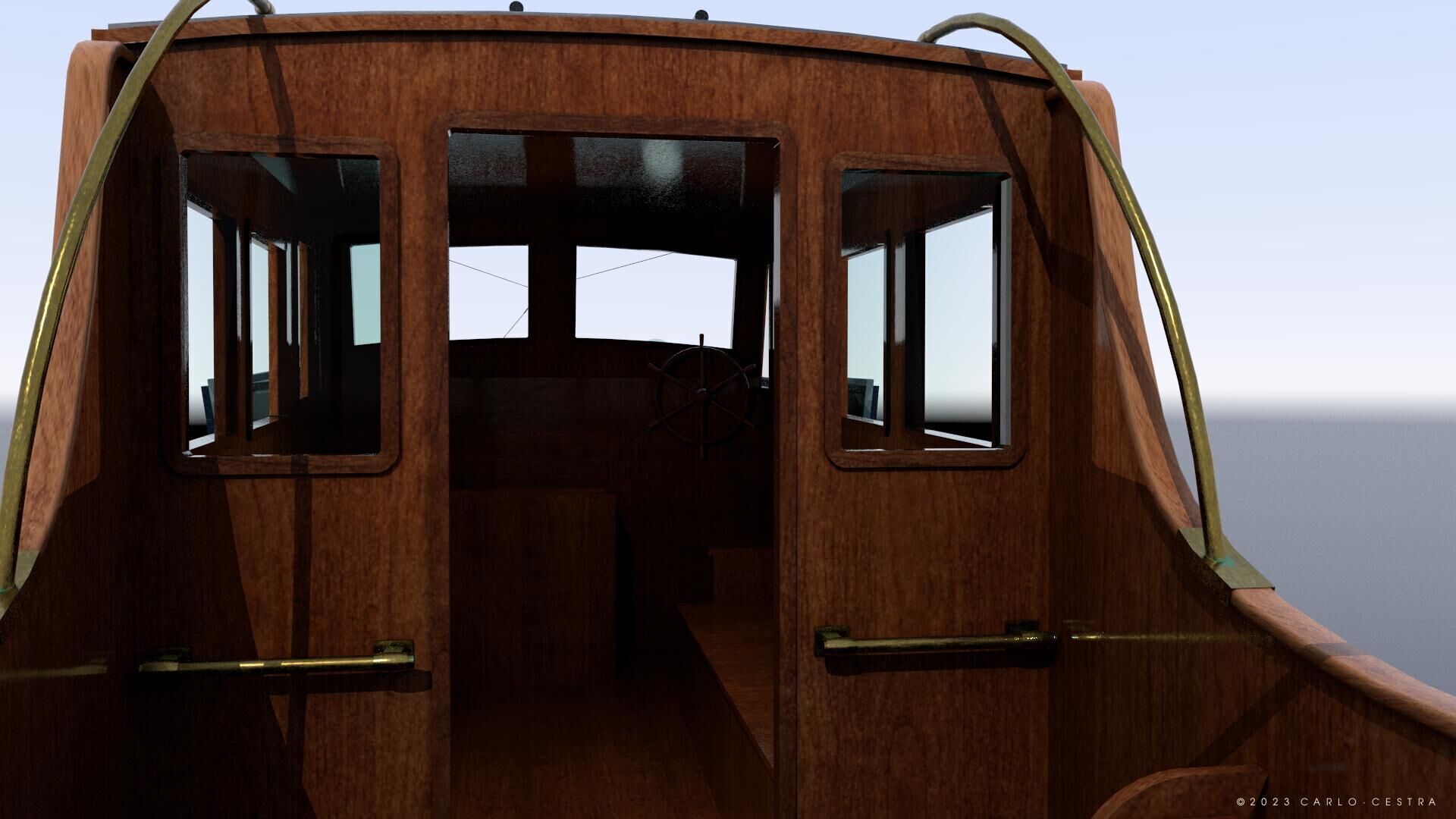 WW2 Italian 10m Motorboat Low-poly 3D model_15