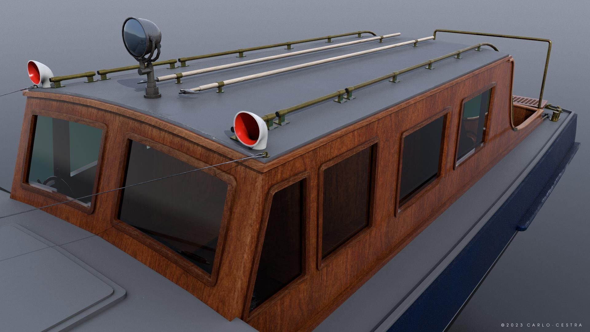 WW2 Italian 10m Motorboat Low-poly 3D model_5