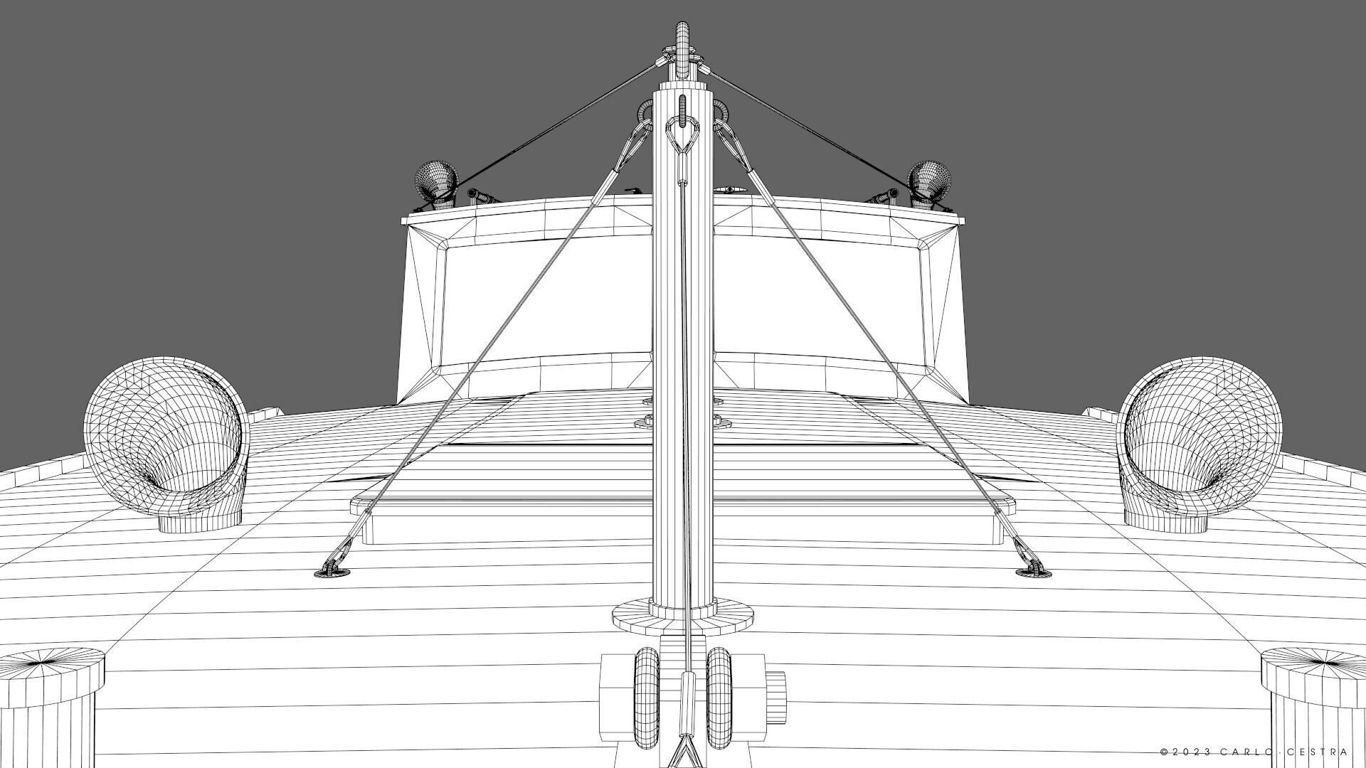WW2 Italian 10m Motorboat Low-poly 3D model_43