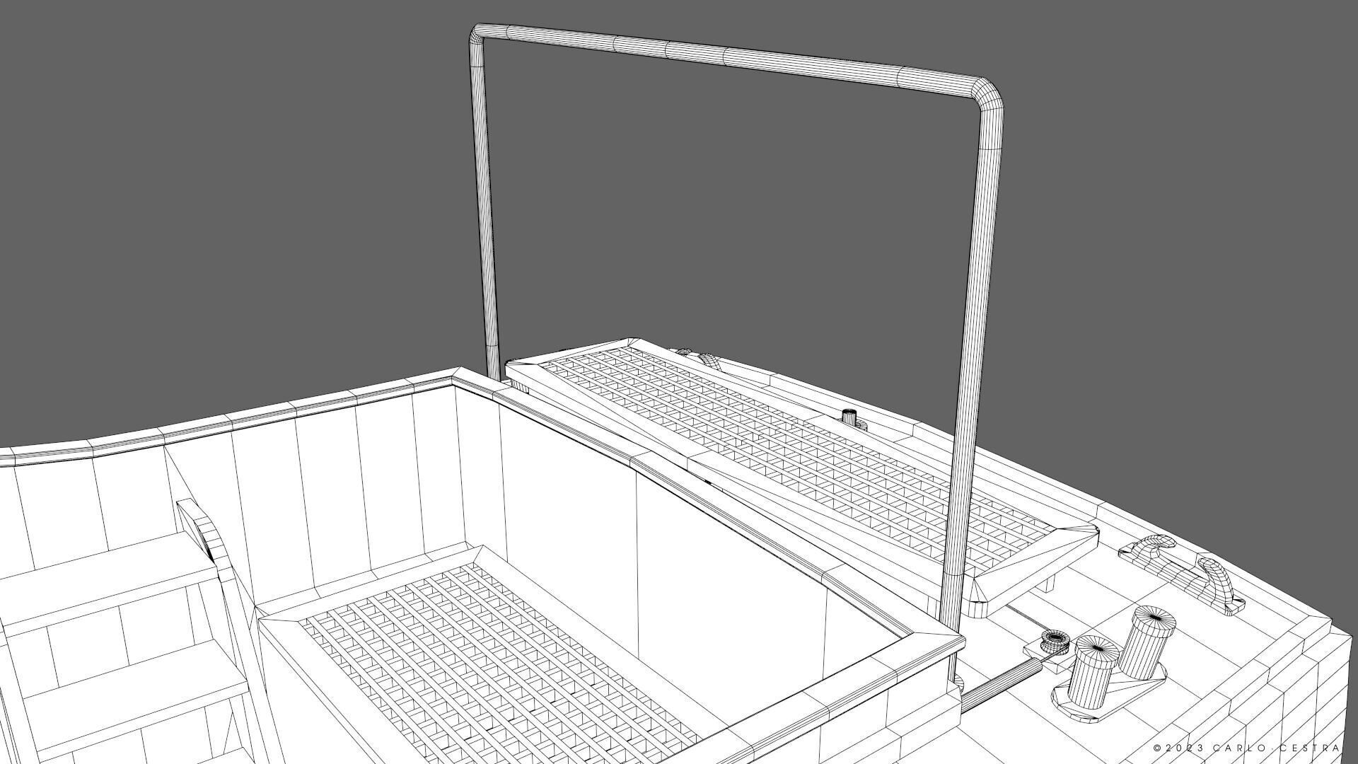 WW2 Italian 10m Motorboat Low-poly 3D model_42