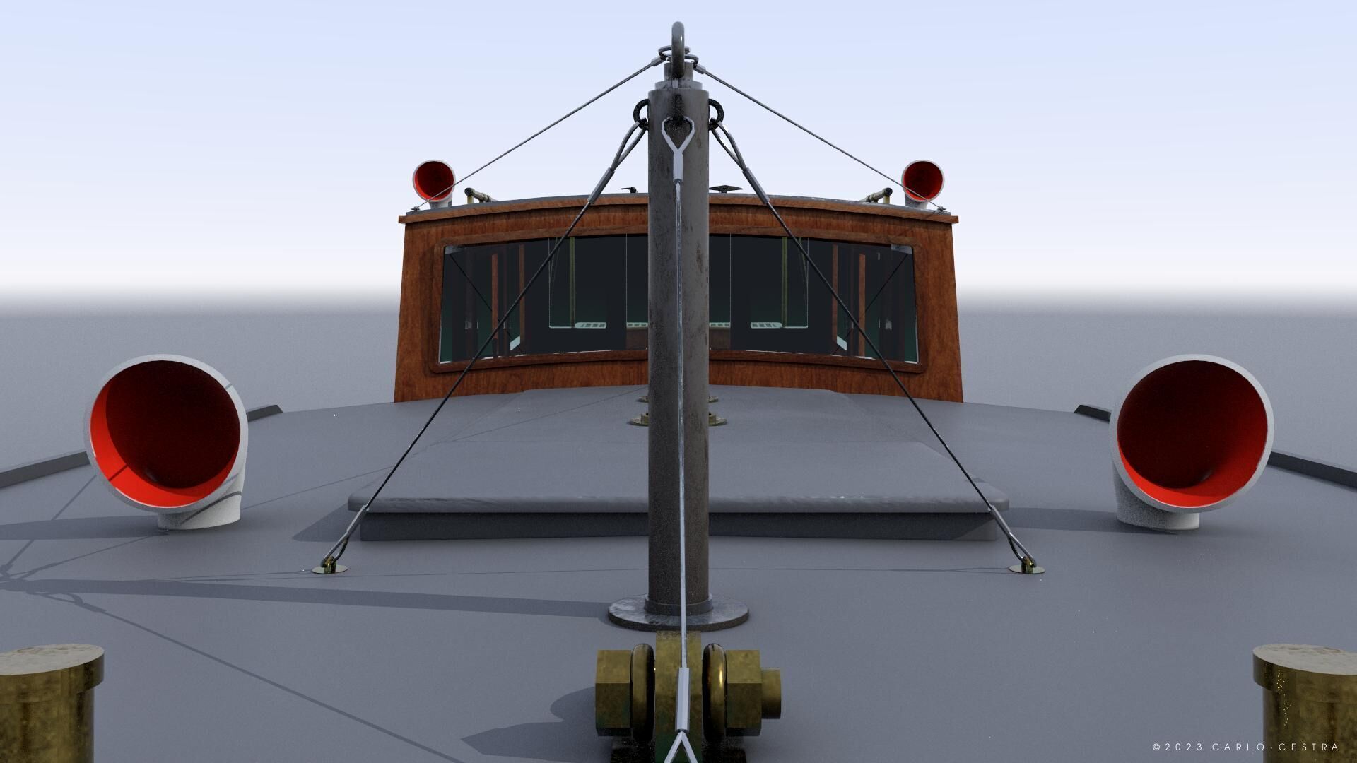 WW2 Italian 10m Motorboat Low-poly 3D model_11