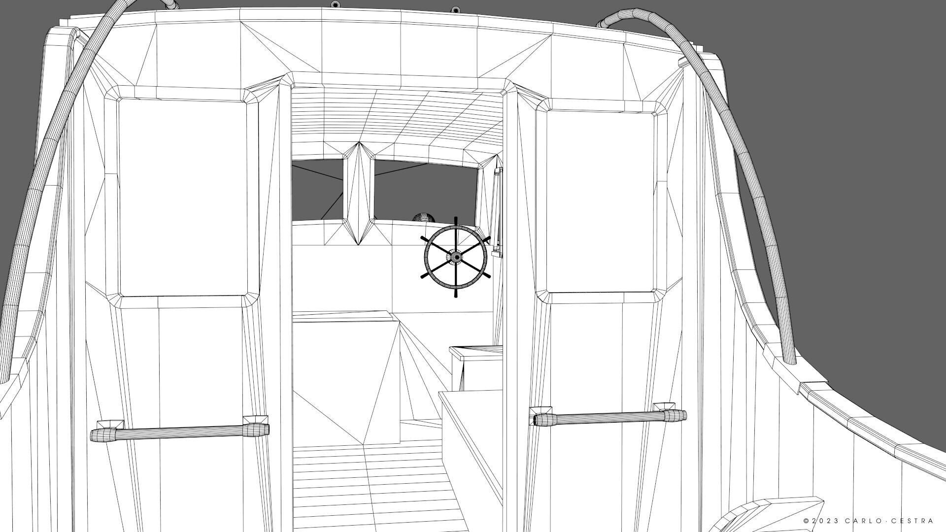 WW2 Italian 10m Motorboat Low-poly 3D model_47